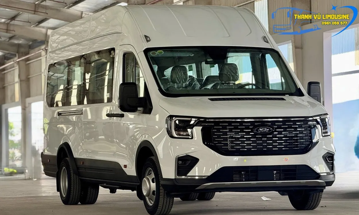 FORD TRANSIT PREMIUM 18 CHỖ CẢI TẠO XUỐNG 16 CHỖ GHẾ ÂU LOCOSTAR