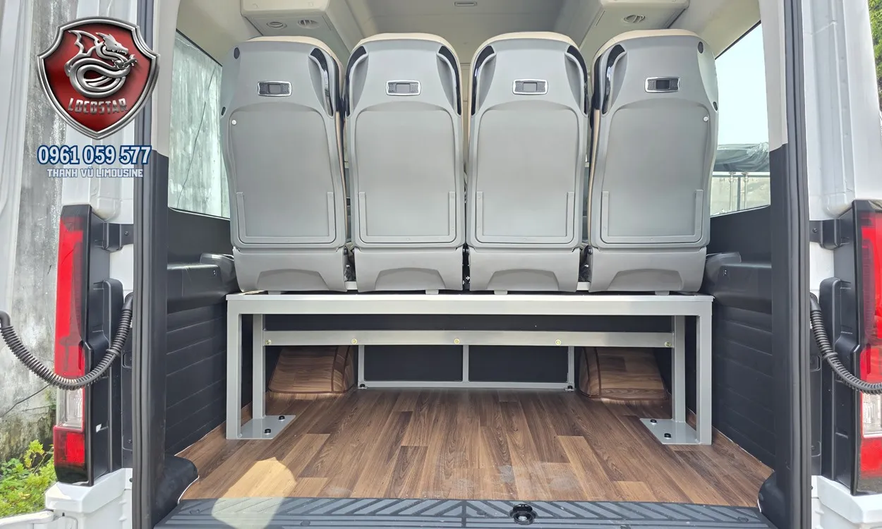 FORD TRANSIT PREMIUM 18 CHỖ CẢI TẠO XUỐNG 16 CHỖ GHẾ ÂU LOCOSTAR - Ảnh 6