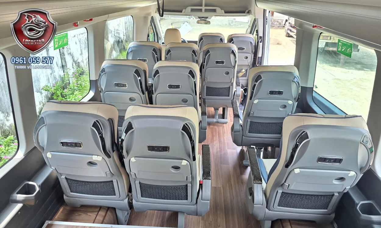 FORD TRANSIT PREMIUM 18 CHỖ CẢI TẠO XUỐNG 16 CHỖ GHẾ ÂU LOCOSTAR - Ảnh 4